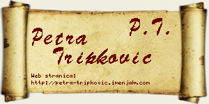 Petra Tripković vizit kartica